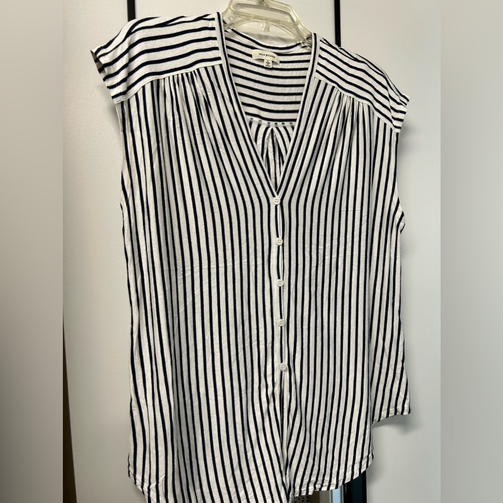 Max Studio Striped Top - Picture 6 of 11